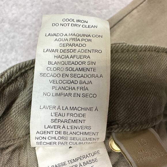 Michael Kors Chino Pants WMNS 10 Olive Green Straight Leg High Rise QS49055E9U - Picture 11 of 16